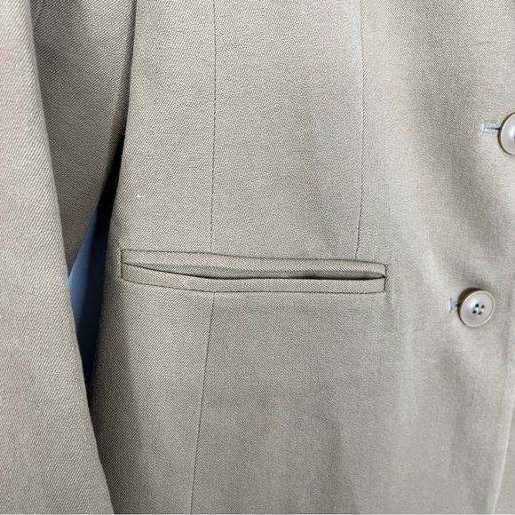 1901 Size 2 Women's Tan Cotton Stretch Blazer Tailored - Picture 8 of 8